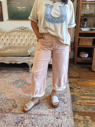 Wylie Striped Barrel Jeans
