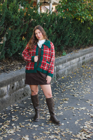 Lucy Chunky Plaid Cardigan