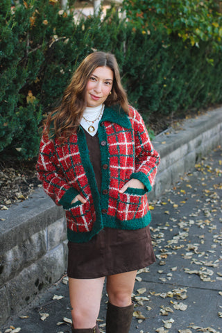 Lucy Chunky Plaid Cardigan