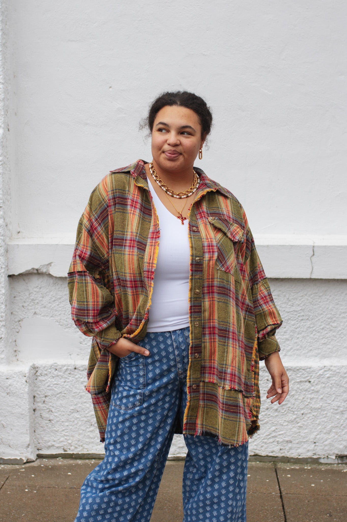 Stella Plaid Oversized Flannel