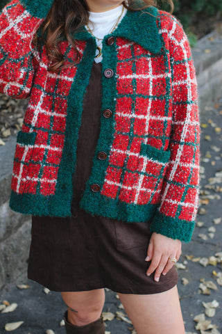 Lucy Chunky Plaid Cardigan
