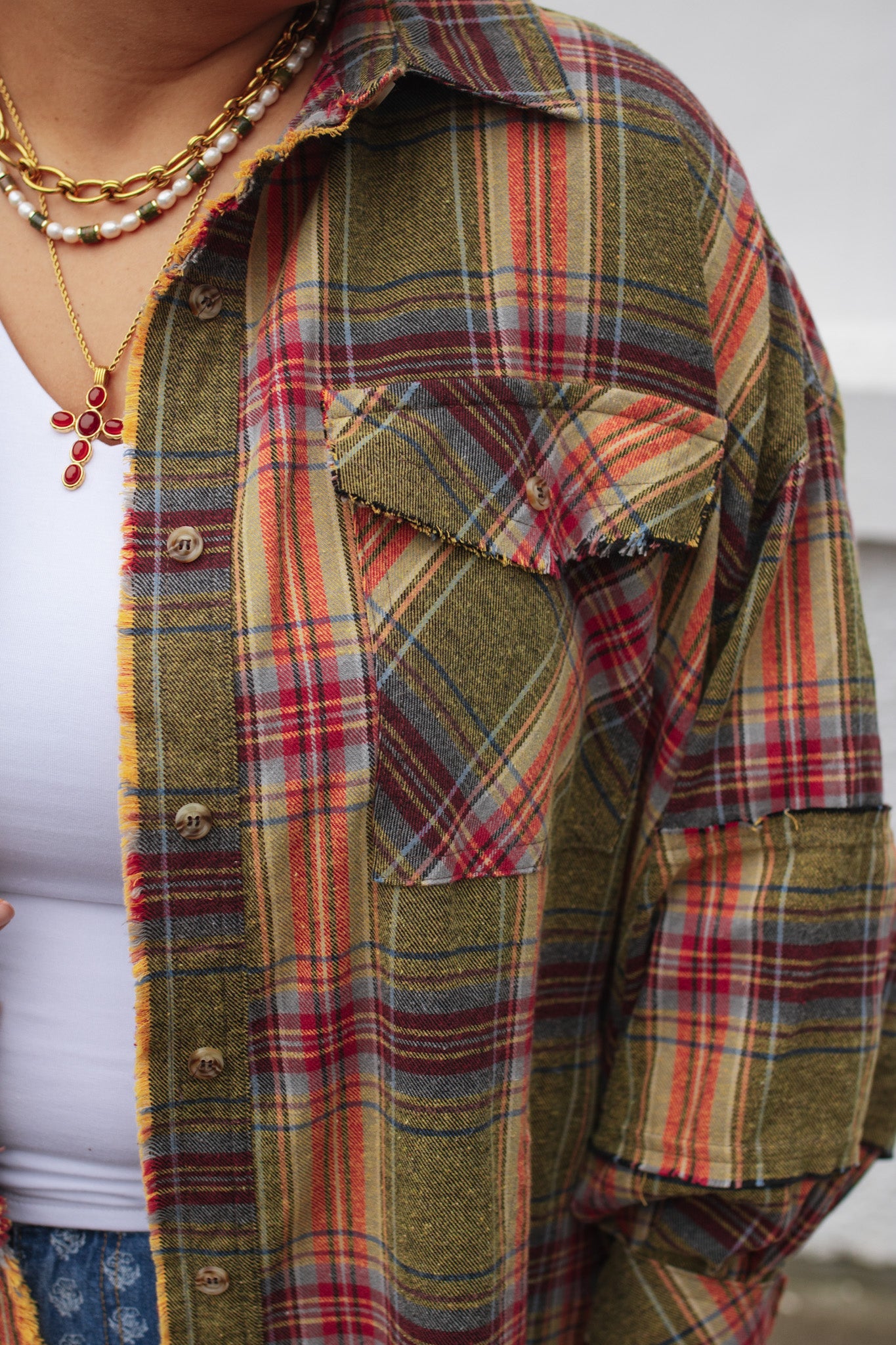 Stella Plaid Oversized Flannel