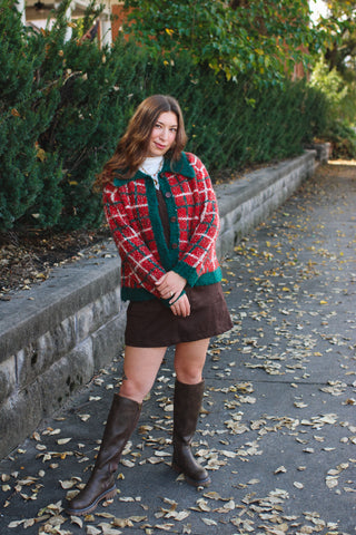 Lucy Chunky Plaid Cardigan