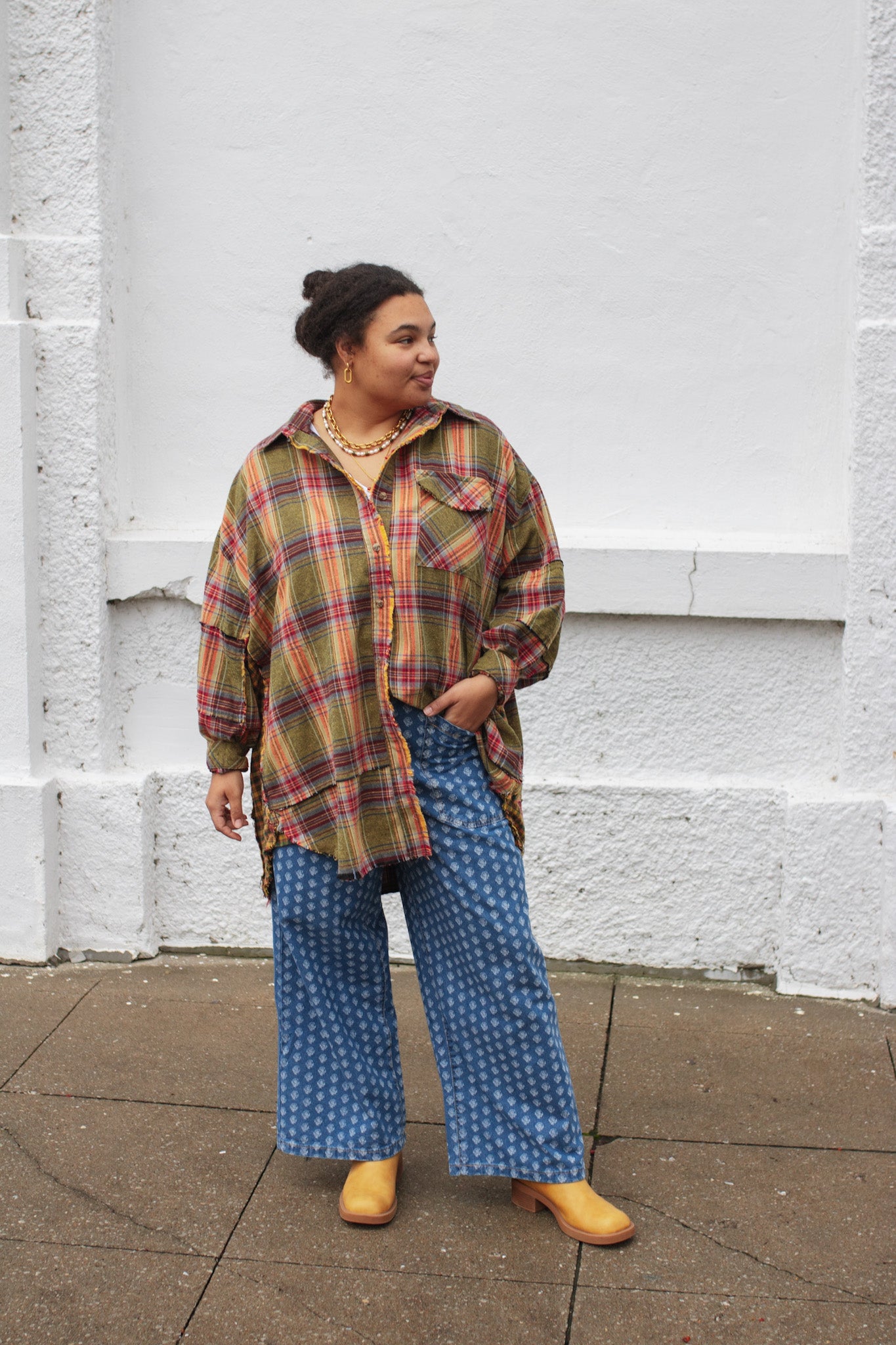 Stella Plaid Oversized Flannel