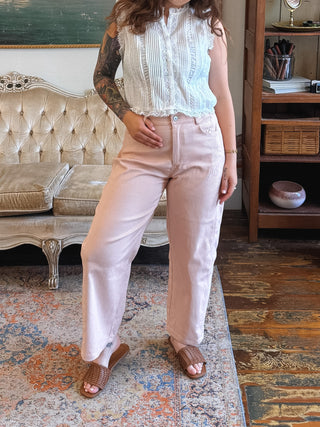 Wylie Striped Barrel Jeans