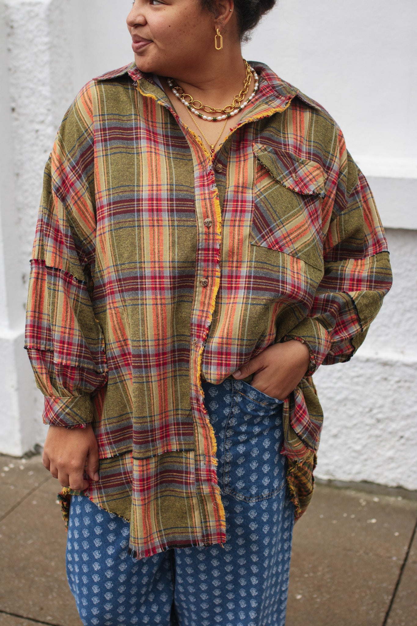 Stella Plaid Oversized Flannel