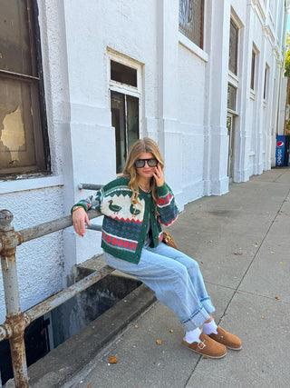 Harvie Patterned Duck Cardigan