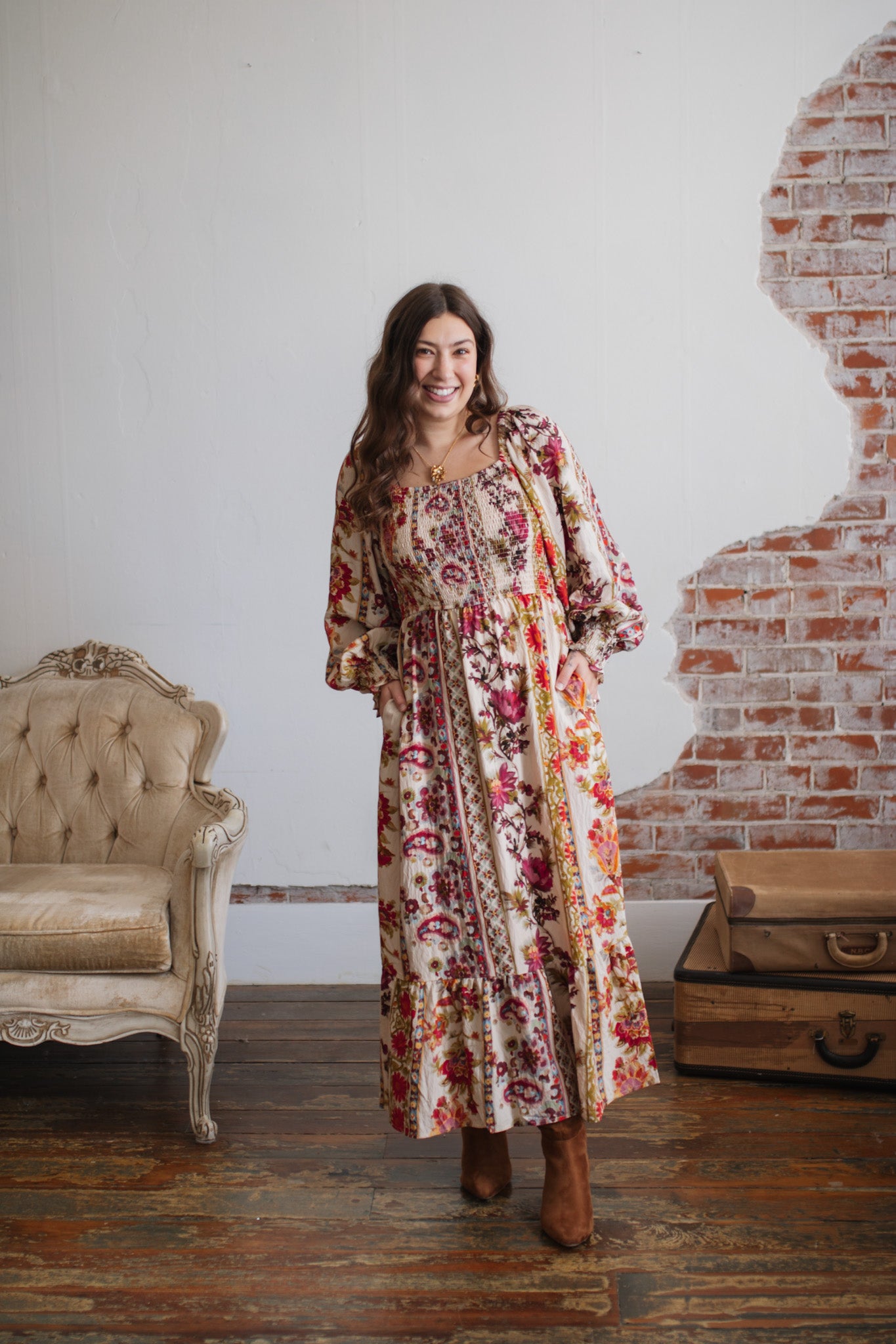 Melody Smocked Maxi Dress