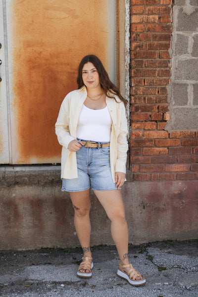 Mica | Super High Rise Relaxed Denim Shorts