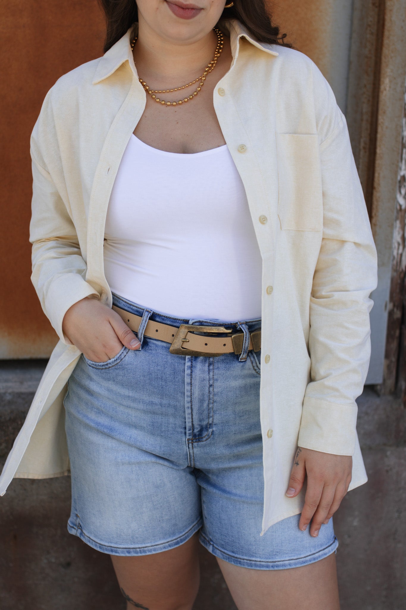 Mica | Super High Rise Relaxed Denim Shorts