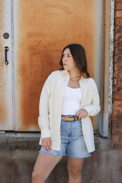 Mica | Super High Rise Relaxed Denim Shorts