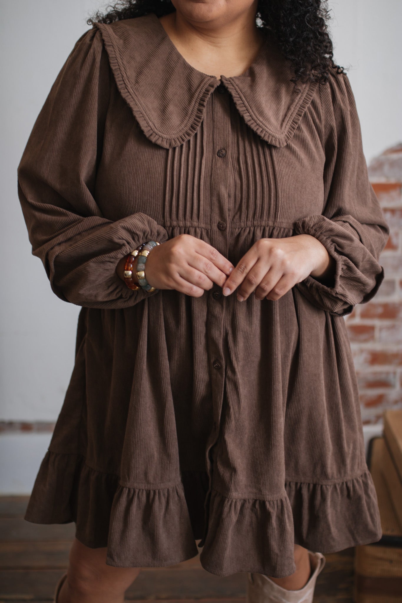 Wendy Corduroy Babydoll Dress