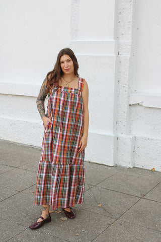 Stevie Plaid Maxi Dress