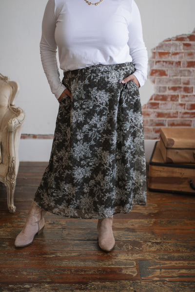 Odette Botanical Garden Midi Skirt