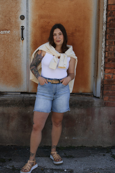 Mica | Super High Rise Relaxed Denim Shorts