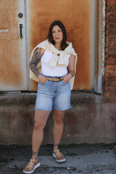 Mica | Super High Rise Relaxed Denim Shorts
