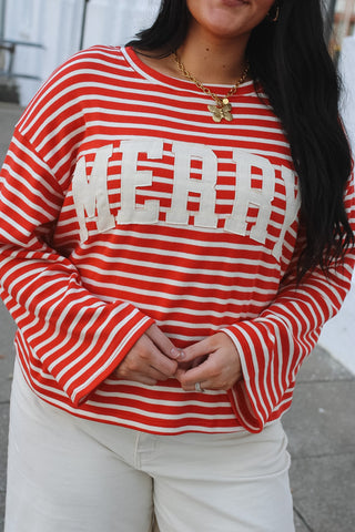 Merry Oversized Striped Top