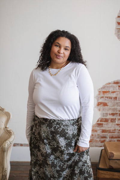 Odette Botanical Garden Midi Skirt