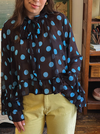 Sylvie Polka Dot Blouse