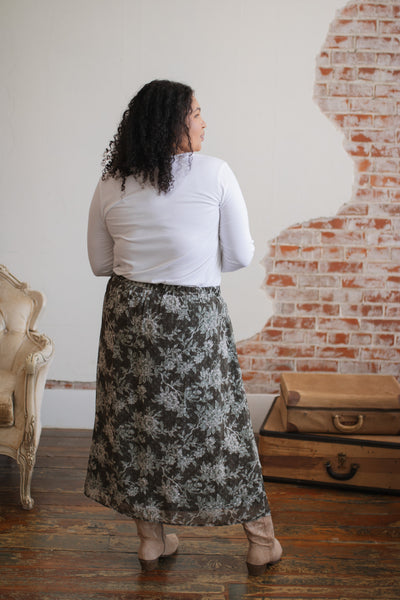 Odette Botanical Garden Midi Skirt