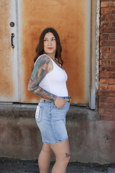 Mica | Super High Rise Relaxed Denim Shorts