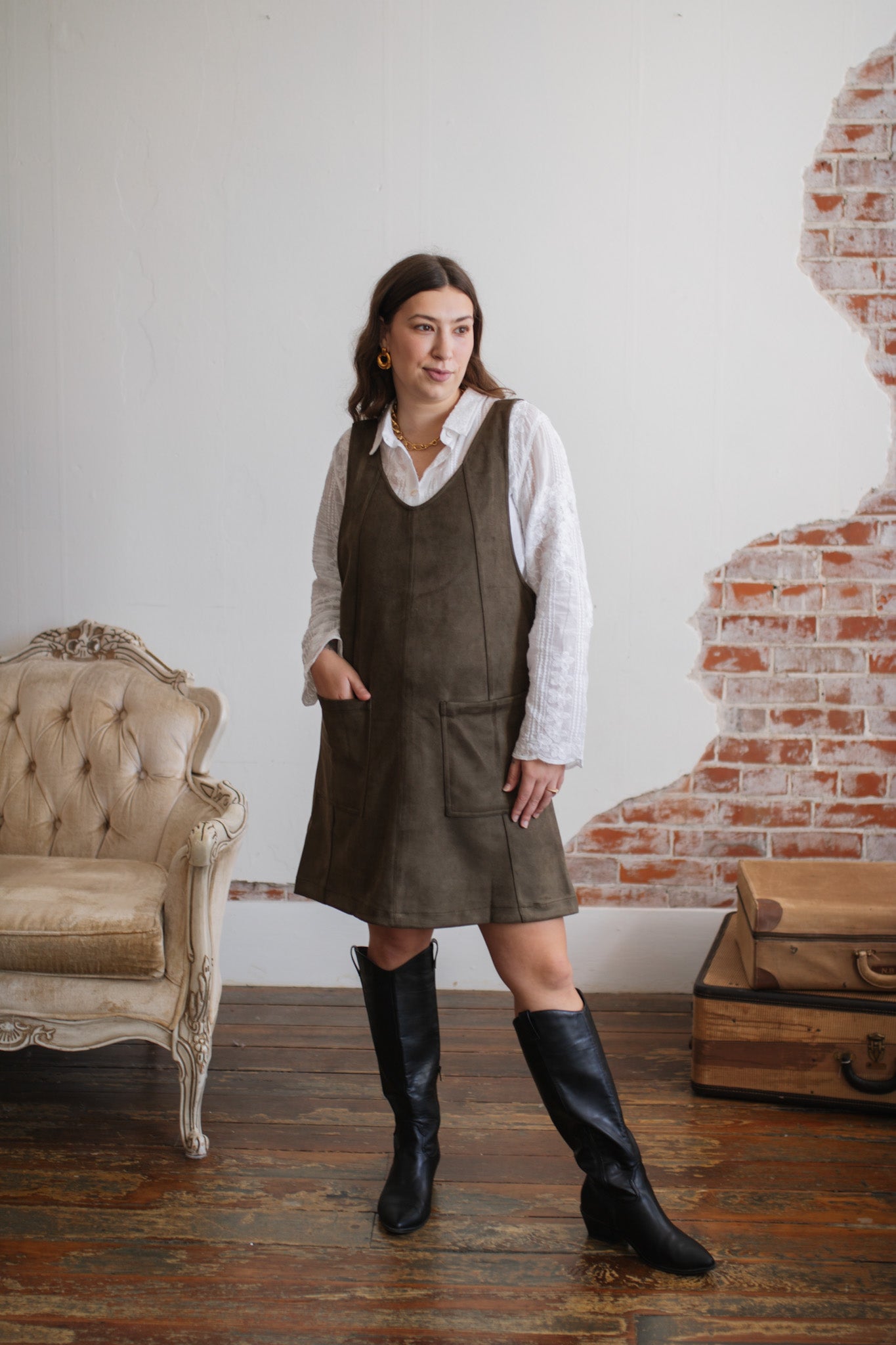 Maren Faux Suede Jumper