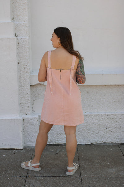 Dorothy Square Neck Striped Mini Dress