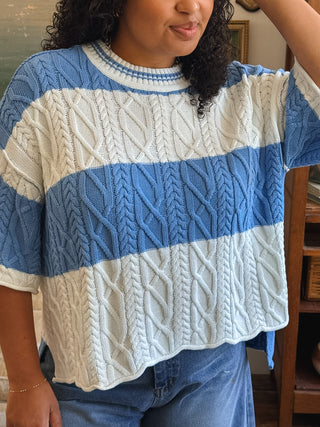 Collins Oversized Cable Knit Top