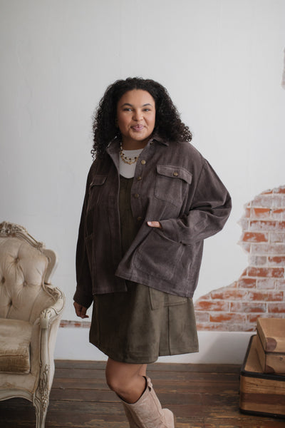 Coco Oversized Corduroy Pocket Jacket