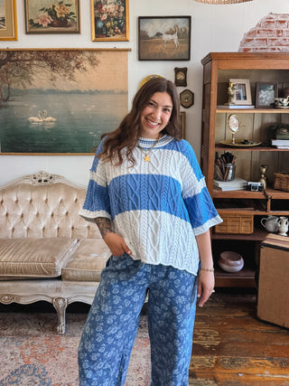 Collins Oversized Cable Knit Top
