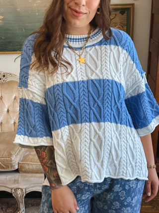 Collins Oversized Cable Knit Top
