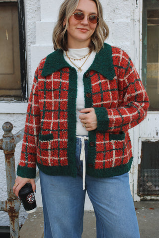 Lucy Chunky Plaid Cardigan