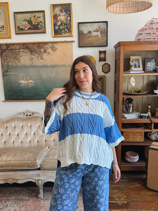 Collins Oversized Cable Knit Top