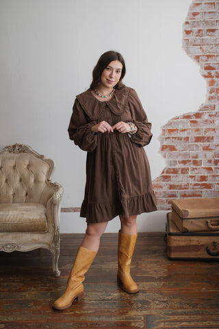 Wendy Corduroy Babydoll Dress