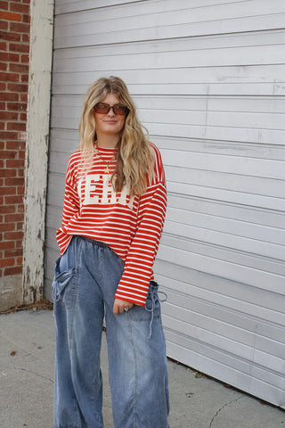 Merry Oversized Striped Top