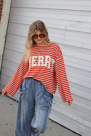Merry Oversized Striped Top