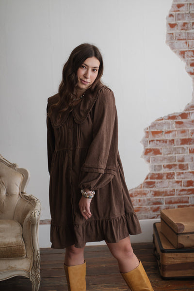 Wendy Corduroy Babydoll Dress
