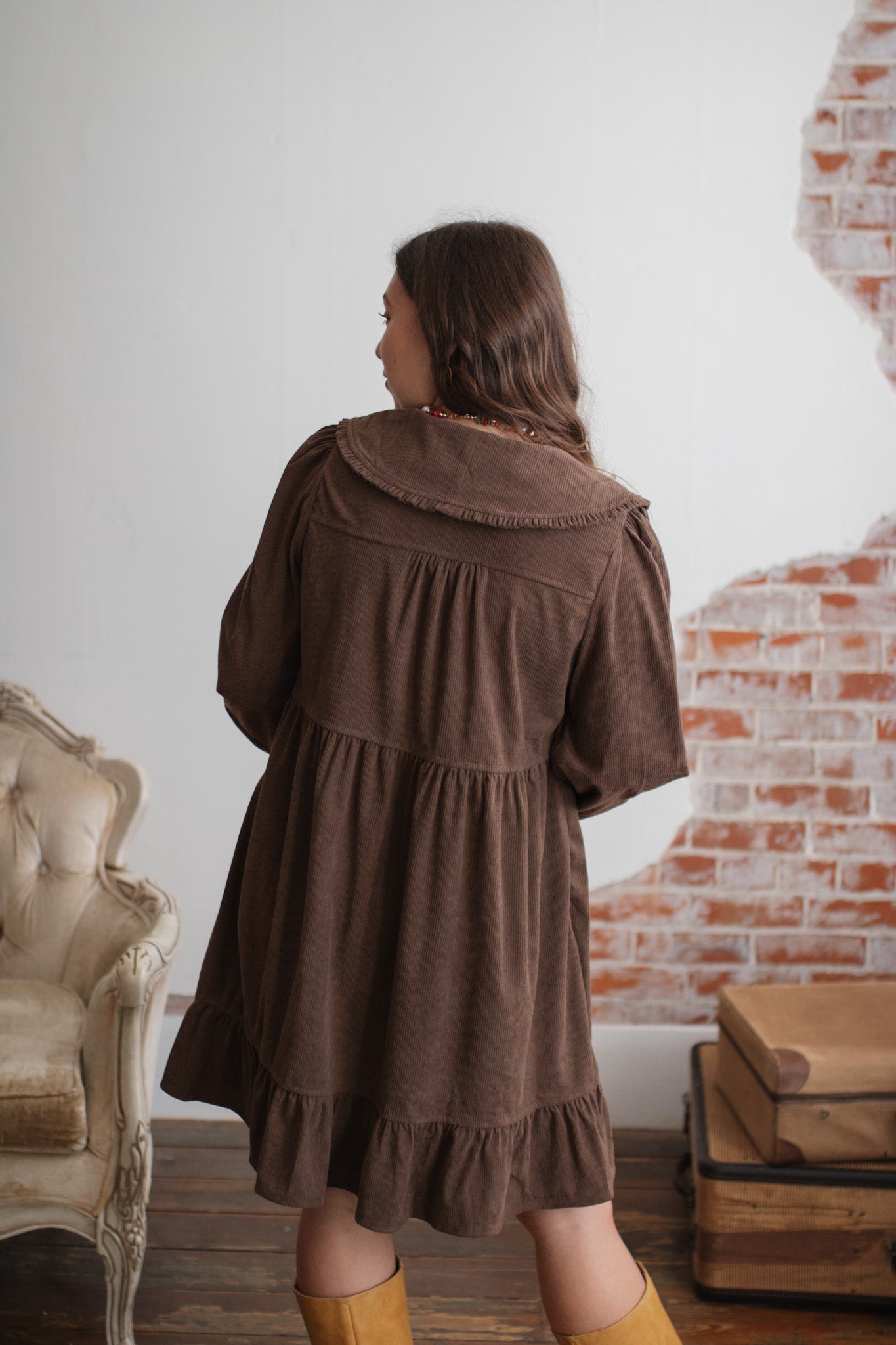 Wendy Corduroy Babydoll Dress