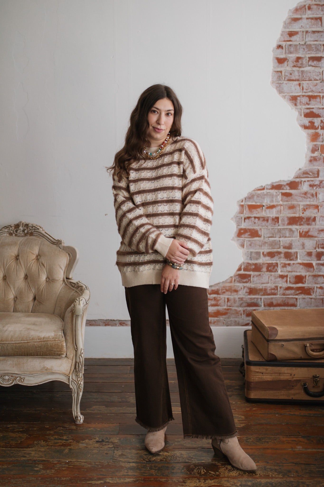 Liv Striped Knit Sweater