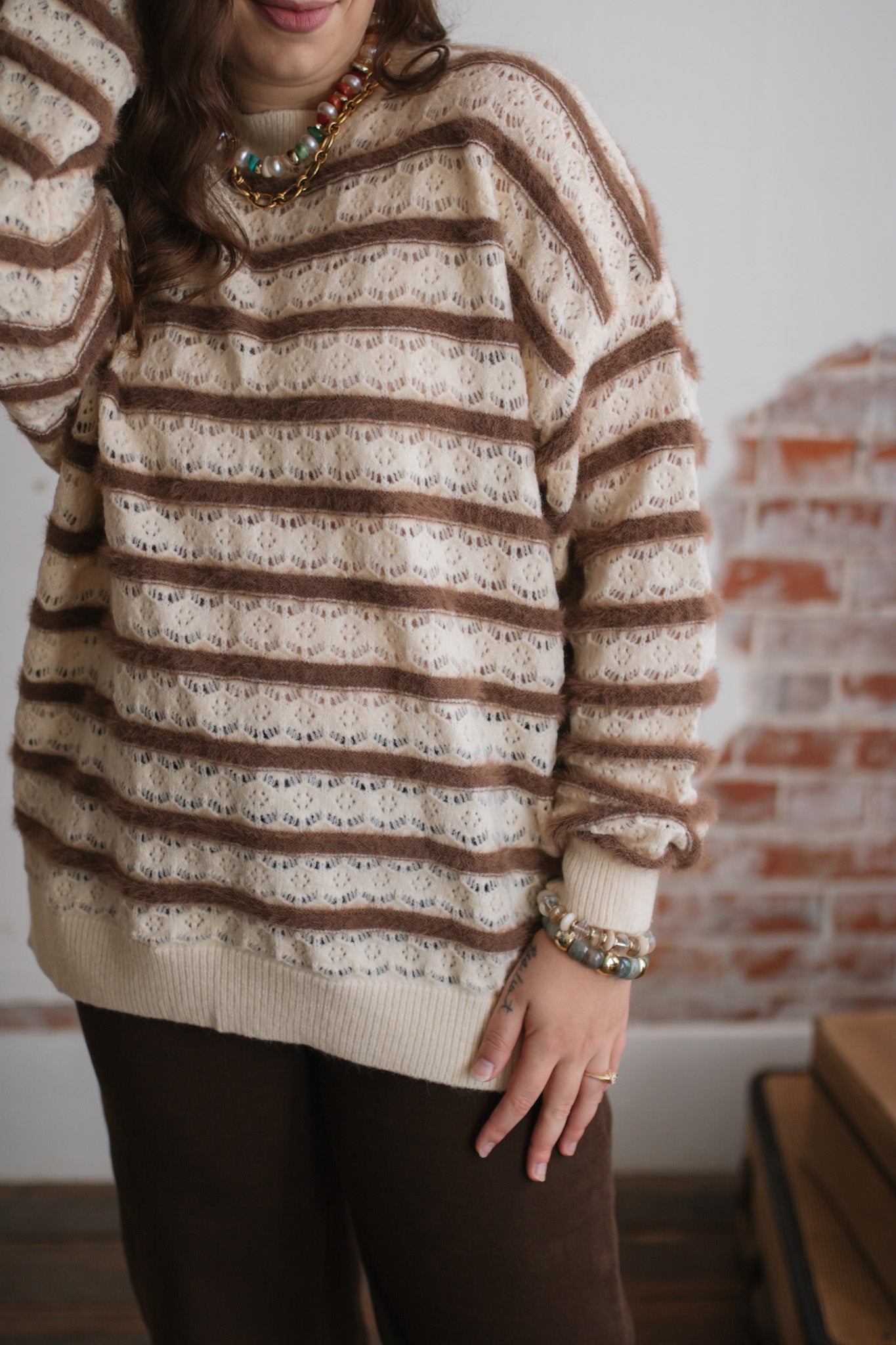 Liv Striped Knit Sweater