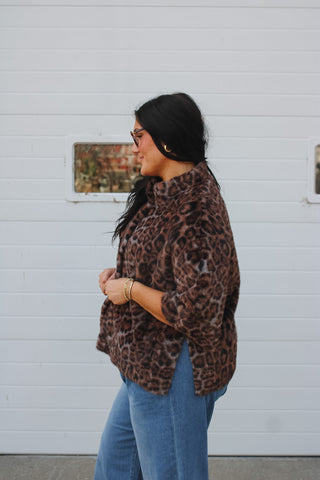Blaire Faux Fur Leopard Capelet