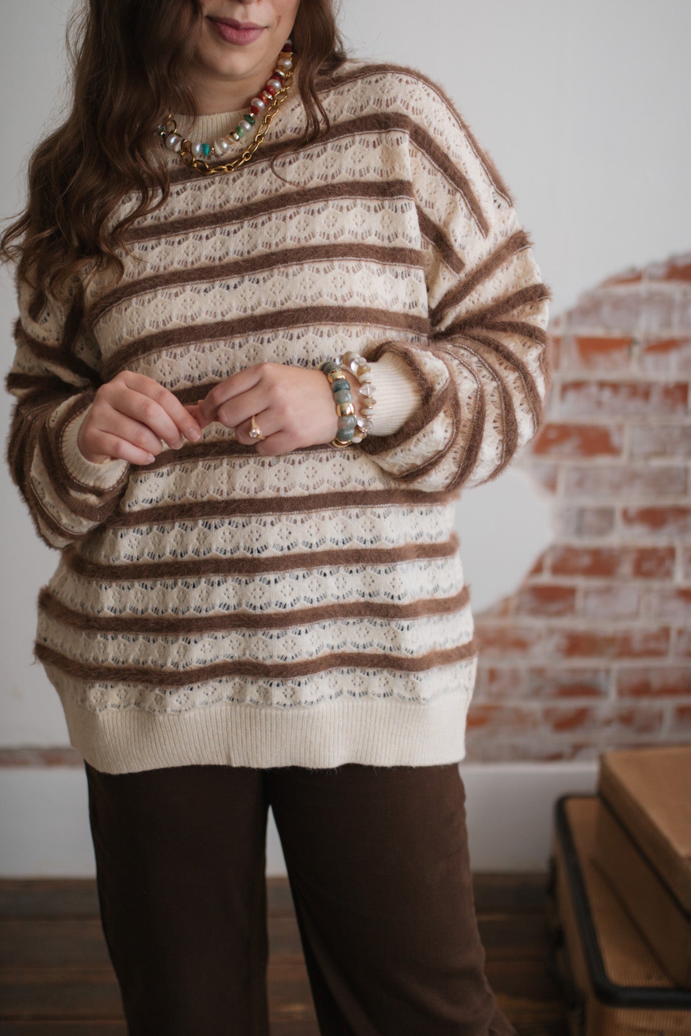 Liv Striped Knit Sweater