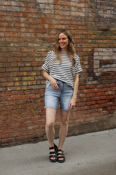 Mica | Super High Rise Relaxed Denim Shorts