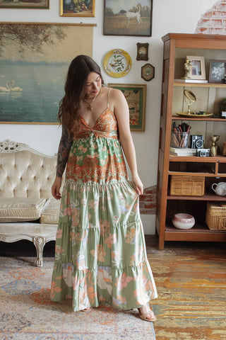 Sienna Satin Floral Maxi Dress