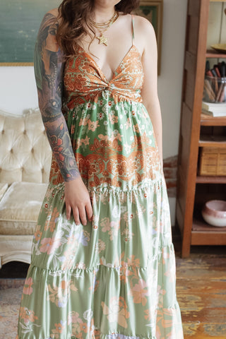 Sienna Satin Floral Maxi Dress