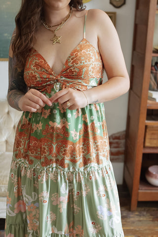 Sienna Satin Floral Maxi Dress