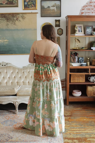 Sienna Satin Floral Maxi Dress