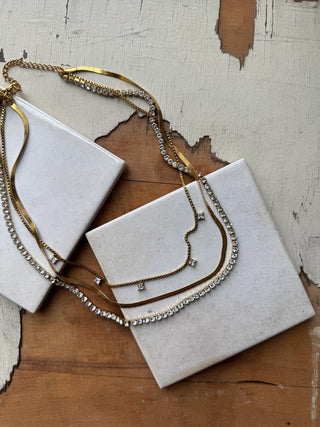 Mira Layered Tennis Necklace