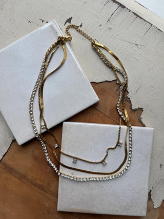 Mira Layered Tennis Necklace