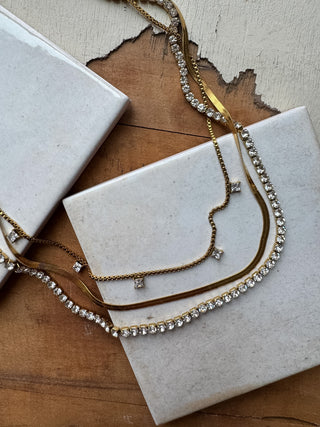 Mira Layered Tennis Necklace